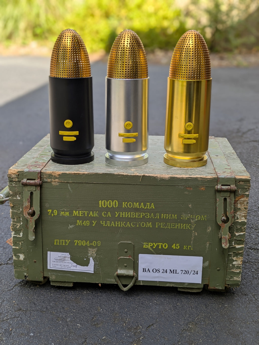 9mm Bullet Portable Bluetooth Speaker (Nickle)